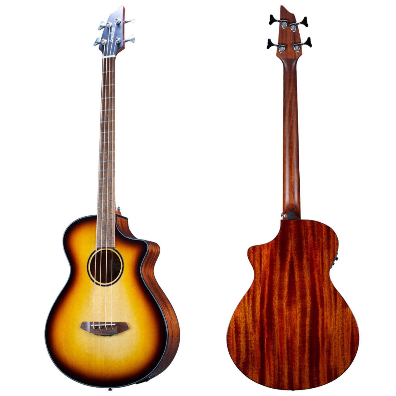 Breedlove Discovery S Concert Edgeburst CE Sitka Acoustic Electric Bass Guitar