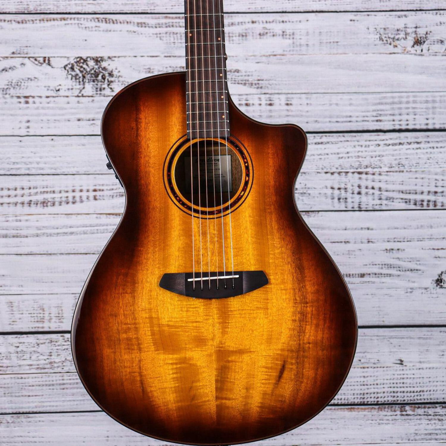 Breedlove Pursuit Exotic S Concerto 6-String Acoustic Guitar CE (Tiger's Eye)