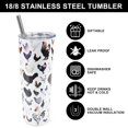 thumbnail image 1 of Breeds of Chicken Tumbler with Lid and Straw, Chicken Gifts for Chicken Lovers, Rooster Cup, 20 oz Chicken Skinny Tumblers Christmas Birthday Gifts,Travel Mugs Insulated for Hot and Cold Drink, 1 of 5