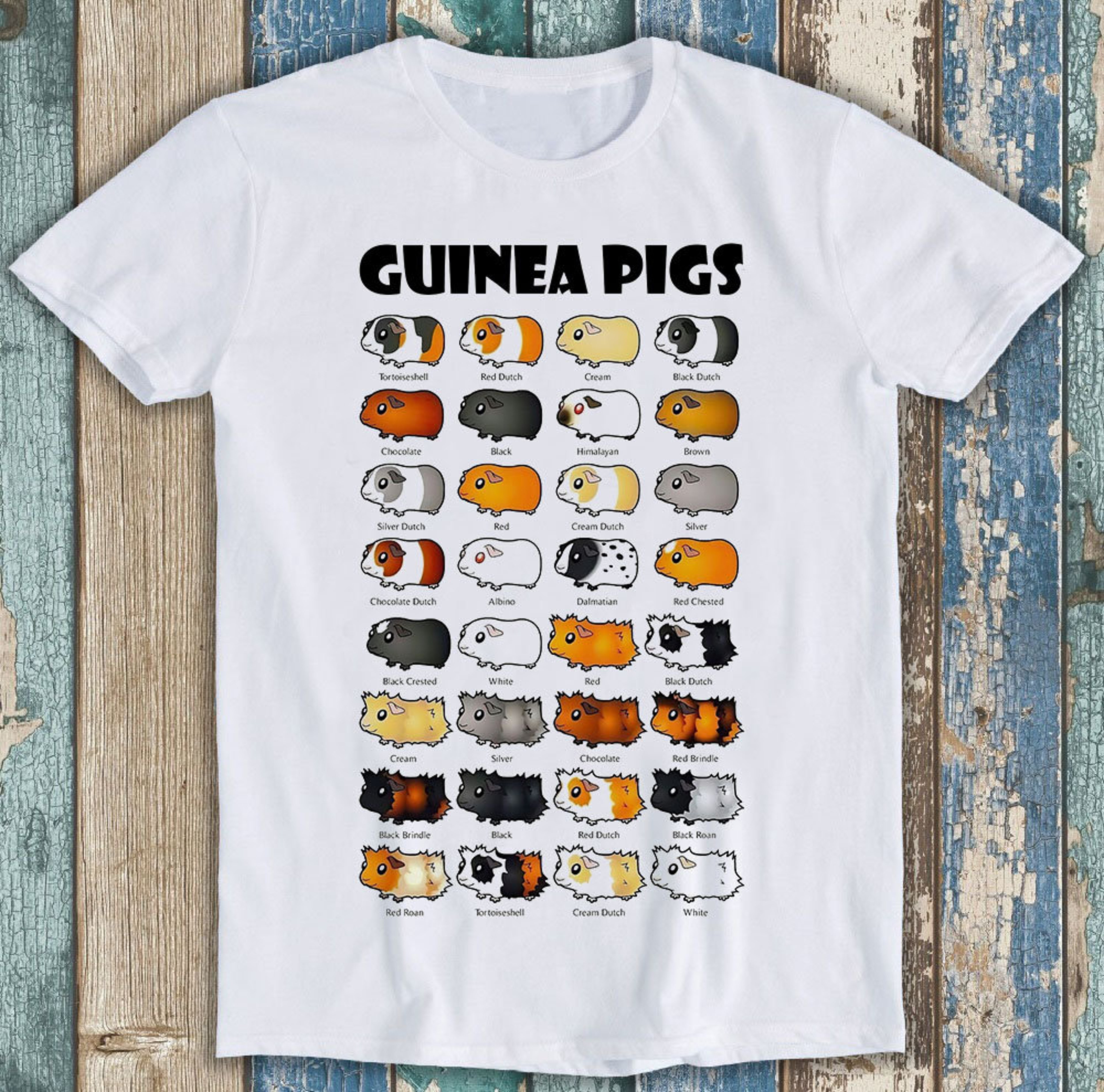 Breeds Name List Types Of Guinea Pigs Funny Meme Cult Gift Tee T Shirt