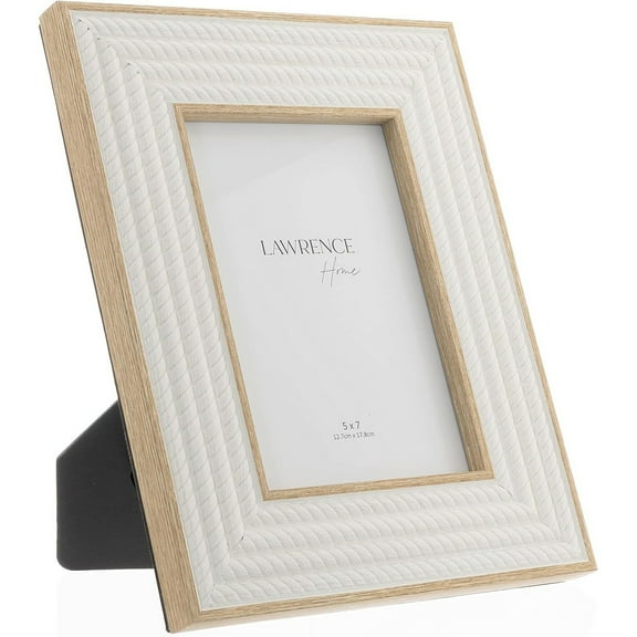 Breem Natural Ash with White Rope Polystyrene 5x7 frame - 5x7