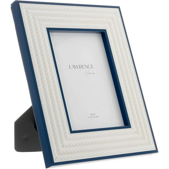 Breem Navy with White Rope Polystyrene 5x7 frame - 5x7