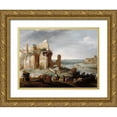 thumbnail image 1 of Breenbergh, Bartholomeus 32x25 Gold Ornate Wood Framed with Double Matting Museum Art Print Titled - Moses and Aaron Changing the Rivers of Egypt to Blood, 1 of 4