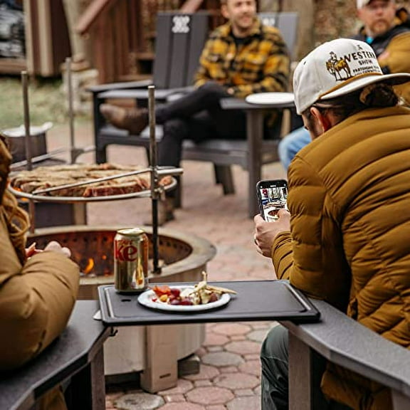 Breeo OutRig Tray | Black Poly Lumber and Stainless Steel | USA Made