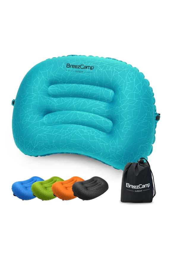 Ultralight Inflatable Camping Pillow - Compact, Ergonomic for Neck & Lumbar Support | Ideal for Hiking, Backpacking