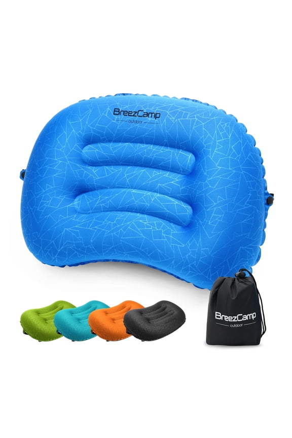 Ultralight Inflatable Camping Pillow - Compact, Ergonomic for Neck & Lumbar Support | Ideal for Hiking, Backpacking