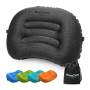 BreezCamp Ultralight Inflatable Camping Pillow - Compact, Ergonomic for Neck & Lumbar Support | Ideal for Hiking, Backpacking