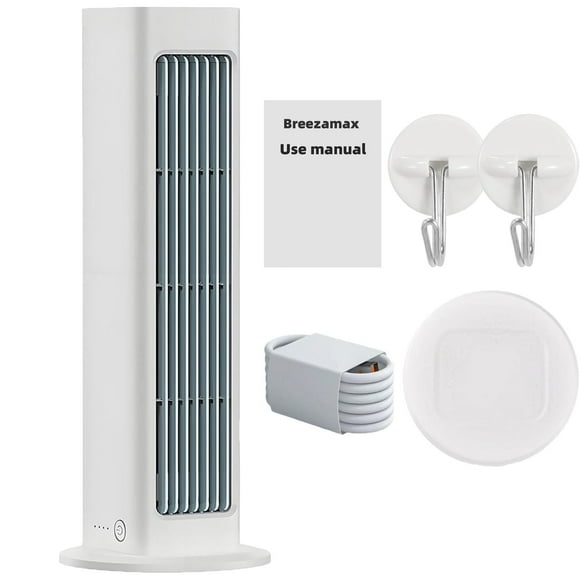 Breezamax - Breezamax AC, Qinux BreezaMax Portable Air Conditioners, Breeza Max AC Unit, Beat The Scorching Heat & Humidity Instantly, New & Improved Version (White(Plug-in Model))