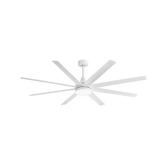 Breezary Archer 72 in. Integrated LED Indoor White Ceiling Fans with Light and Remote Control Included