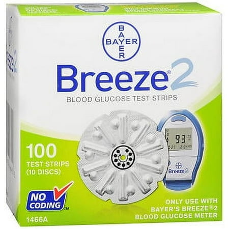 Breeze 2 Blood Glucose Test Strips - 100 ct