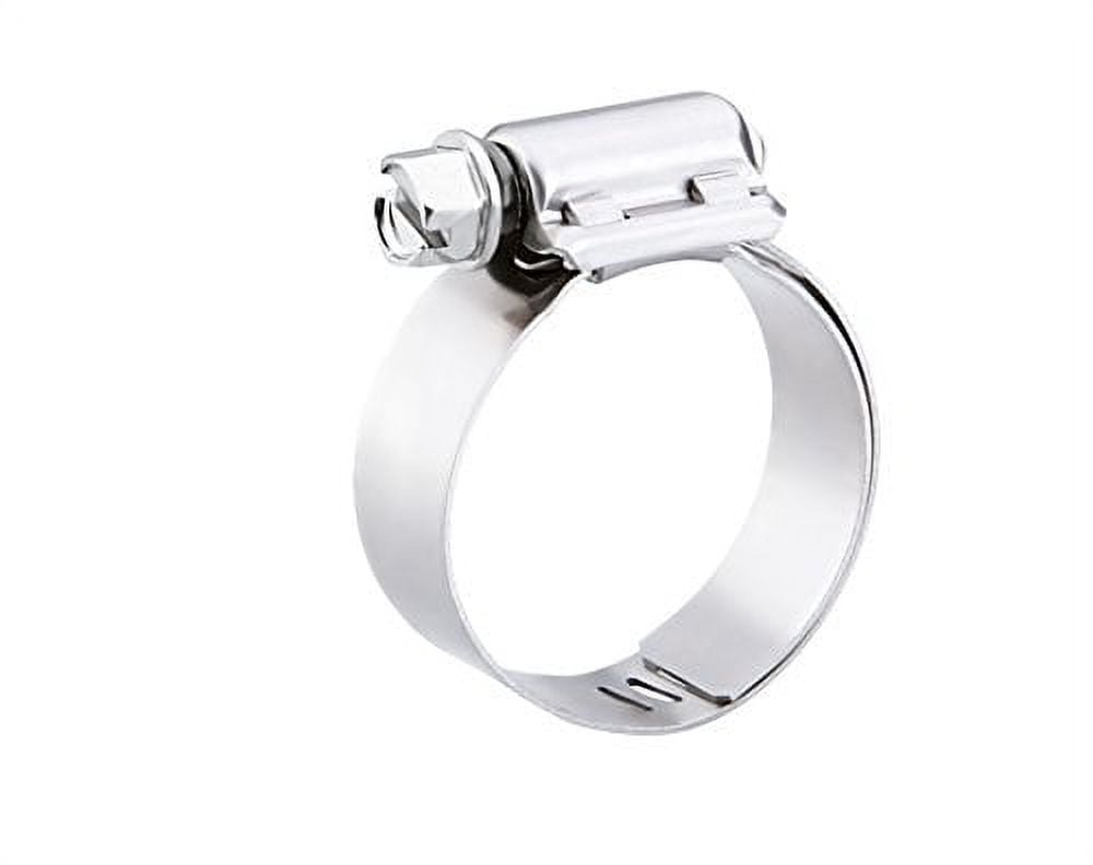 Hose Clamp, Stainless Steel, Worm-Drive, SAE Size 12 (13-32mm) , Pack Of 10 - View #3