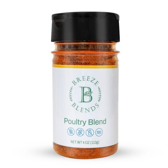 Breeze Blends Poultry Seasoning Blend -- Savory Chicken Seasoning -- Grilled/Rub/Marinade (4 oz)