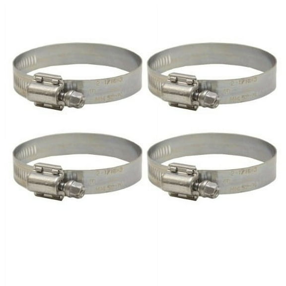 Breeze Boat Fuel Hose Clamp | 3 1/8 to 2 1/8 Inch Stainless (Set of 4)