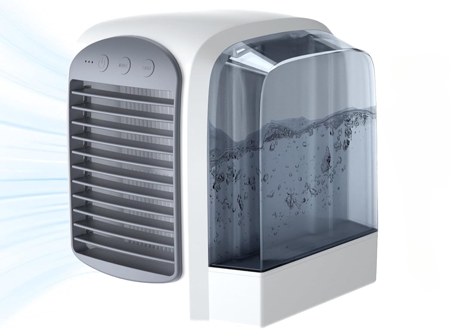 Breeze Box Ac, 2026 Upgraded 4 in 1 Breeze Box Air Conditioner, 3 Speed, 380ml Water Tank, Low Noise, Breezebox Portable Ac Fast Cooling, Humidifier, Fan for Bedroom Office Home (1)