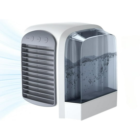 Breeze Box Ac, 2026 Upgraded 4 in 1 Breeze Box Air Conditioner, 3 Speed, 380ml Water Tank, Low Noise, Breezebox Portable Ac Fast Cooling, Humidifier, Fan for Bedroom Office Home (1)