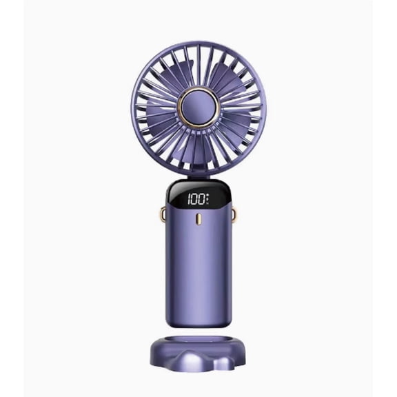 BreezeBox Electric fans for personal use,Mini Handheld Fan,4 Speed Adjustable Portable Battery Operated Fans,USB Rechargeable Desk Fan with Mirror,Max 20 Hrs Hand Fan