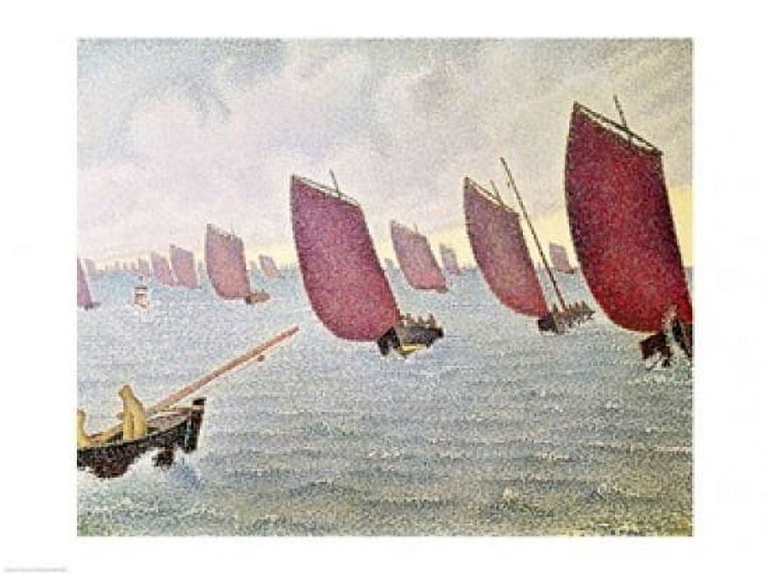 Breeze Concarneau 1891 Canvas Art - Paul Signac (36 x 24)