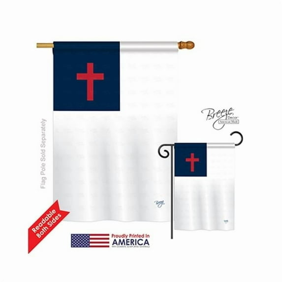 Breeze Decor 03049 Christian 2-Sided Vertical Impression House Flag - 28 x 40 in.