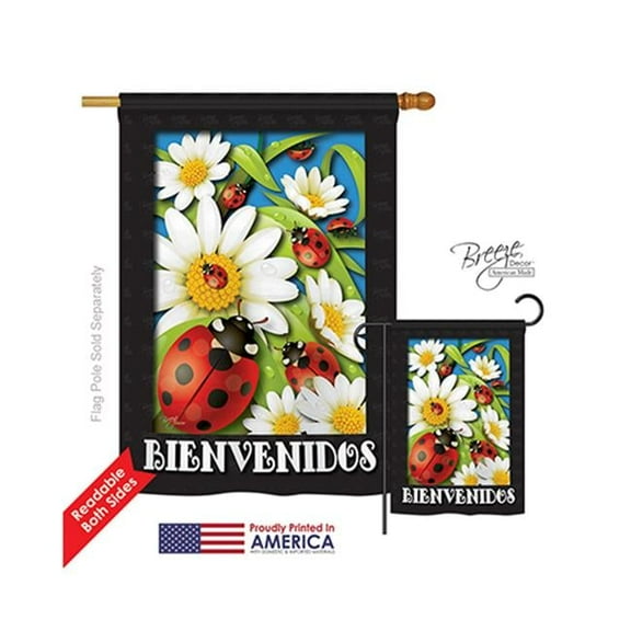 Breeze Decor 04072 Paraiso de Tortolitas 2-Sided Vertical Impression House Flag - 28 x 40 in.