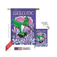 thumbnail image 1 of Breeze Decor 05033 Birds Welcome Hummingbird 2-Sided Vertical Impression House Flag - 28 x 40 in., 1 of 2