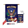 thumbnail image 1 of Breeze Decor 08064 Military Welcome Home 2-Sided Vertical Impression House Flag - 28 x 40 in., 1 of 3