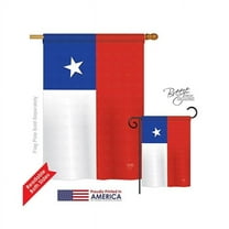 Breeze Decor 08154 Chile 2-Sided Vertical Impression House Flag - 28 x 40 in.