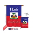 thumbnail image 1 of Breeze Decor 08167 Haiti 2-Sided Vertical Impression House Flag - 28 x 40 in., 1 of 2
