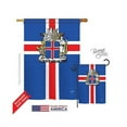 thumbnail image 1 of Breeze Decor 08170 Iceland 2-Sided Vertical Impression House Flag - 28 x 40 in., 1 of 2