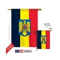 thumbnail image 1 of Breeze Decor 08191 Romania 2-Sided Vertical Impression House Flag - 28 x 40 in., 1 of 2