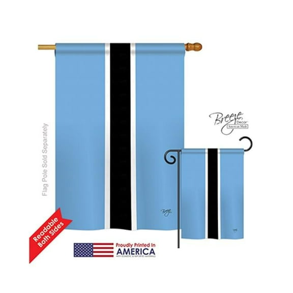 Breeze Decor 08209 Botswana 2-Sided Vertical Impression House Flag - 28 x 40 in.