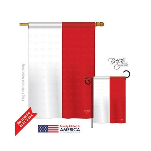 Breeze Decor 08257 Indonesia 2-Sided Vertical Impression House Flag - 28 x 40 in.