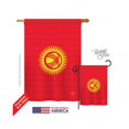 thumbnail image 1 of Breeze Decor 08275 Kyrgyzstan 2-Sided Vertical Impression House Flag - 28 x 40 in., 1 of 2