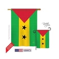 thumbnail image 1 of Breeze Decor 08314 Sao Tome & Principe 2-Sided Vertical Impression House Flag - 28 x 40 in., 1 of 2