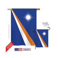 thumbnail image 1 of Breeze Decor 08356 Marshall Islands 2-Sided Vertical Impression House Flag - 28 x 40 in., 1 of 2