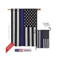 thumbnail image 1 of Breeze Decor 08382 Military US Blue Stripe 2-Sided Vertical Impression House Flag - 28 x 40 in., 1 of 3