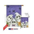 thumbnail image 1 of Breeze Decor 12055 Halloween 3 Ghosts 2-Sided Vertical Impression House Flag - 28 x 40 in., 1 of 2