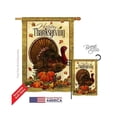 thumbnail image 1 of Breeze Decor 13049 Thanksgiving Thanksgiving Turkey 2-Sided Vertical Impression House Flag - 28 x 40 in., 1 of 2