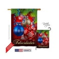thumbnail image 1 of Breeze Decor 14084 Christmas Felicidades 2-Sided Vertical Impression House Flag - 28 x 40 in., 1 of 1