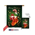 thumbnail image 1 of Breeze Decor 14086 Christmas Xmas Stocking 2-Sided Vertical Impression House Flag - 28 x 40 in., 1 of 2