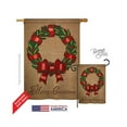thumbnail image 1 of Breeze Decor 14108 Christmas Wreath 2-Sided Vertical Impression House Flag - 28 x 40 in., 1 of 2