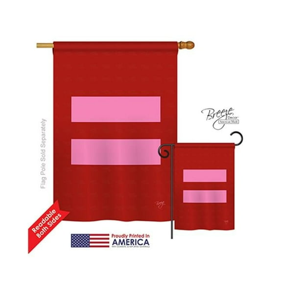 Breeze Decor 15087 Equality 2-Sided Vertical Impression House Flag - 28 x 40 in.