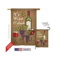 thumbnail image 1 of Breeze Decor 17033 Its Wine 2-Sided Vertical Impression House Flag - 28 x 40 in., 1 of 2