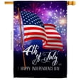 thumbnail image 1 of Breeze Decor  28 x 40 in. 4th of July Americana Double-Sided Vertical Decoration Banner House & Garden Flag - Yard Gift, 1 of 1