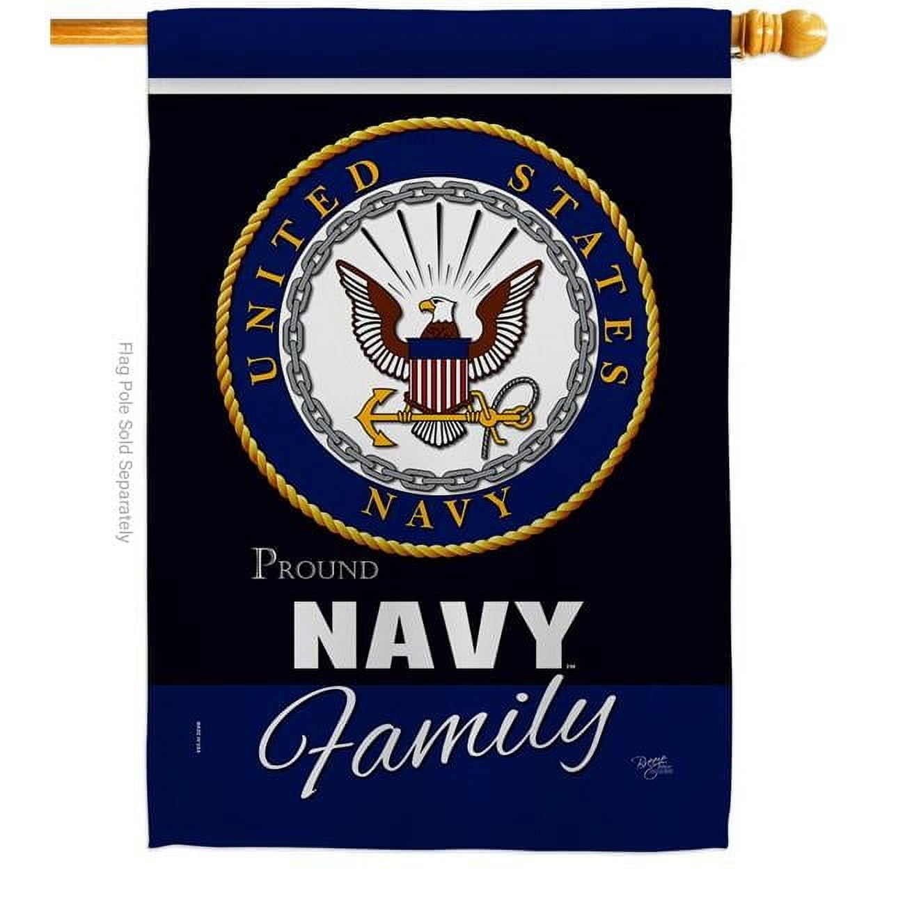Navy Blue Polyester Military House Flag 28x40