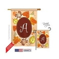 thumbnail image 1 of Breeze Decor 30027 Autumn A Monogram 2-Sided Vertical Impression House Flag - 28 x 40 in., 1 of 7