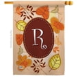 thumbnail image 1 of Breeze Decor 30044 Autumn R Monogram 2-Sided Vertical Impression House Flag - 28 x 40 in., 1 of 7
