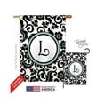 thumbnail image 1 of Breeze Decor 30066 Damask N Monogram 2-Sided Vertical Impression House Flag - 28 x 40 in., 1 of 7