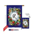 thumbnail image 1 of Breeze Decor 30096 Winter R Monogram 2-Sided Vertical Impression House Flag - 28 x 40 in., 1 of 7