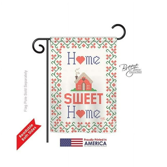 Breeze Decor 50062 Welcome Sweet Home 2-Sided Impression Garden Flag - 13 x 18.5 in.