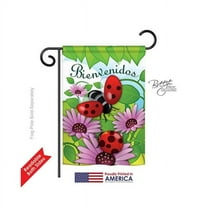 Breeze Decor 54074 Bienvenidos Tortolitas 2-Sided Impression Garden Flag - 13 x 18.5 in.